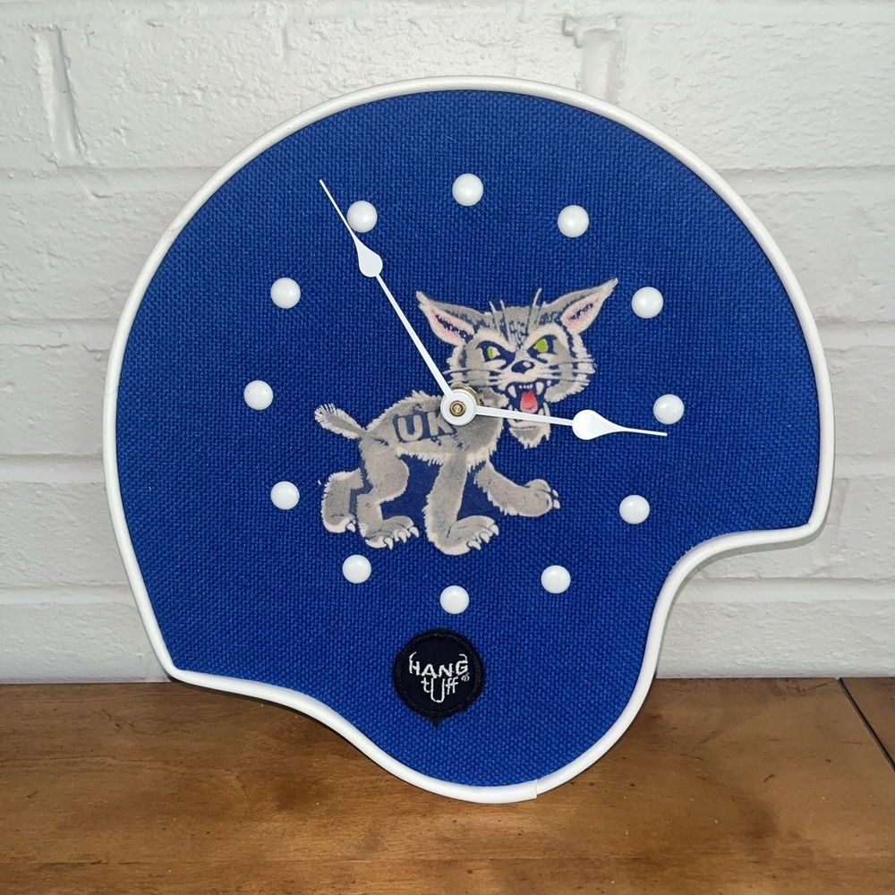Vtg University Kentucky Wildcats Football Clock Hang Tuff Rivets Non Working